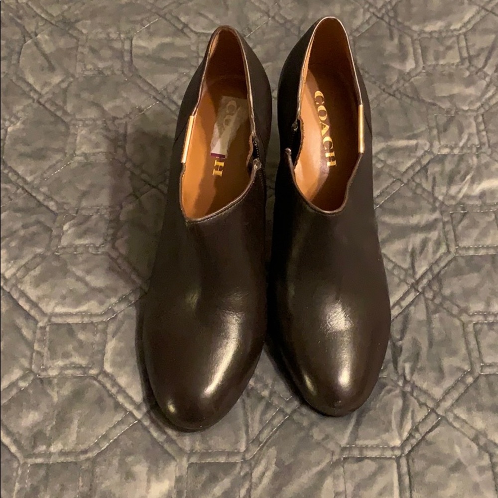 Dark Brown Coach Booties